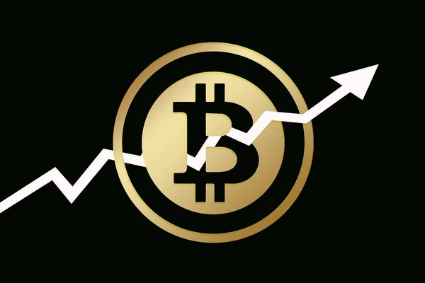 Bitcoin Символ Знаменитий Cryptocurrency — стокове фото