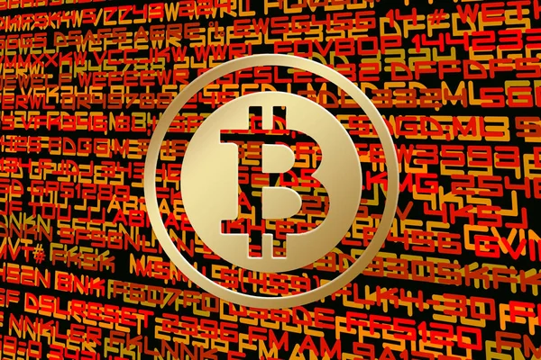 Bitcoin Известный Символ Криптовалюты — стоковое фото