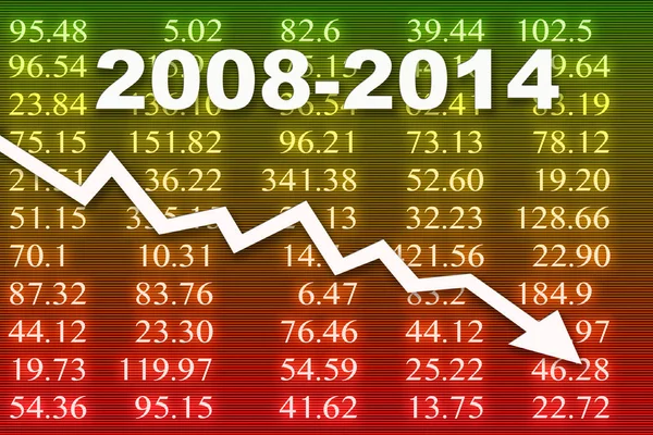 Crollo Della Borsa Durante Crisi Economica — Foto Stock