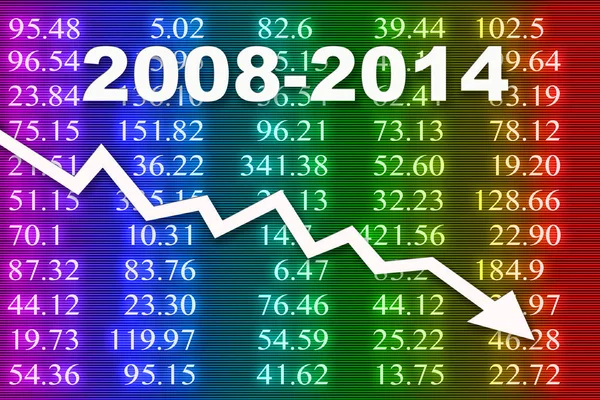 Crollo Della Borsa Durante Crisi Economica — Foto Stock