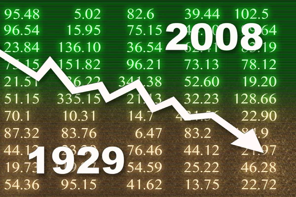 Stock market crash during the economic crisis