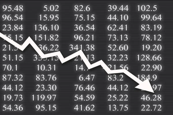 Crollo Della Borsa Durante Crisi Economica — Foto Stock