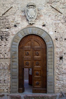 İtalya 'nın Umbria eyaletindeki Gubbio ortaçağ şehri 