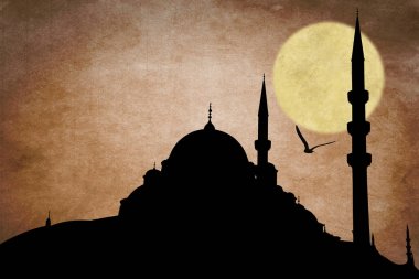 Nuruosmaniye Camii siluet, Istanbul 