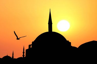 Nuruosmaniye Camii siluet, Istanbul 