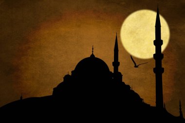 Nuruosmaniye Camii siluet, Istanbul 