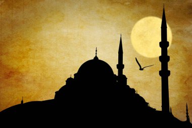 Nuruosmaniye Camii siluet, Istanbul 