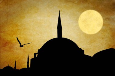Nuruosmaniye Camii siluet, Istanbul 