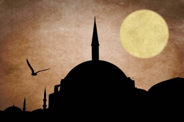 Nuruosmaniye Camii siluet, Istanbul 