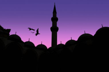 Nuruosmaniye Camii siluet, Istanbul 