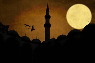 Nuruosmaniye Camii siluet, Istanbul 