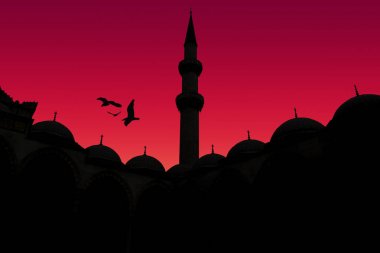 Nuruosmaniye Camii siluet, Istanbul 