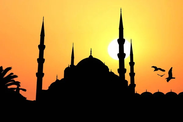 Nuruosmaniye Mosque Silhouette Istambul — Stock Photo, Image