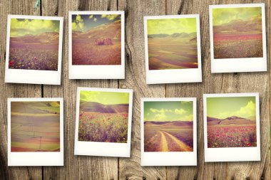 Castelluccio üst düz Polaroid