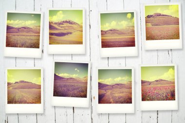 Castelluccio üst düz Polaroid