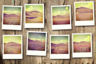 Castelluccio üst düz Polaroid