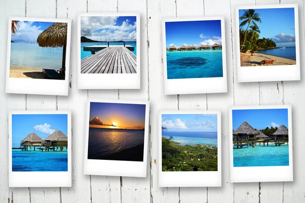 Polaroid Utsikt Över Polynesien — Stockfoto