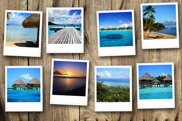 Polaroid Utsikt Över Polynesien — Stockfoto