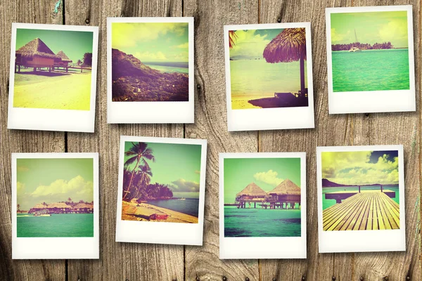 Polaroid Απόψεις Της Πολυνησίας — Φωτογραφία Αρχείου