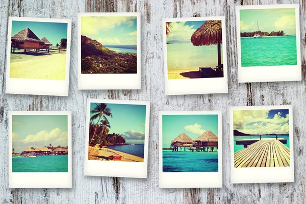 Polaroid Utsikt Över Polynesien — Stockfoto
