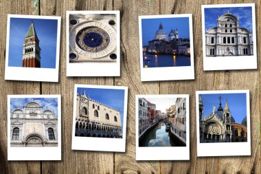 Sekiz polaroids Venedik serisi