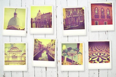 Sekiz polaroids Venedik serisi