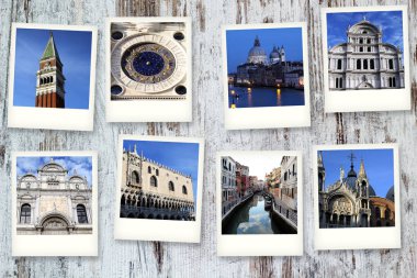 Sekiz polaroids Venedik serisi