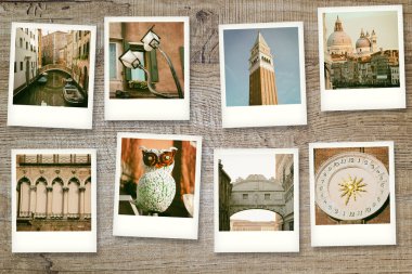 Sekiz polaroids Venedik serisi