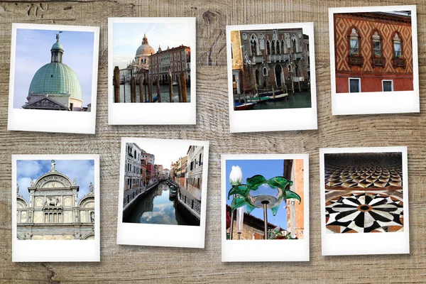 Serie Von Acht Polaroids Von Venedig — Stockfoto