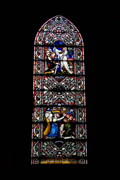 Stained Glass Holy Trinity Christ Church — Stock Photo, Image