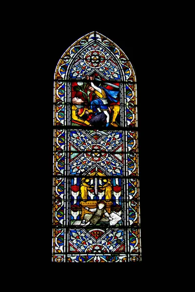 Stained Glass Holy Trinity Christ Church — Stock Photo, Image