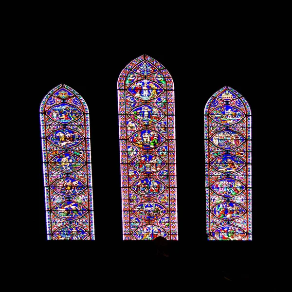 Vidrieras Dentro Santísima Trinidad Iglesia Cristo — Foto de Stock