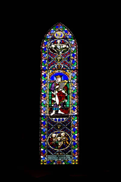 Stained Glass Holy Trinity Christ Church — Stock Photo, Image