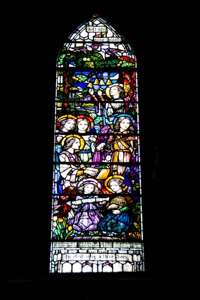 Glasmalerei Der Heiligen Dreifaltigkeit Der Christuskirche — Stockfoto