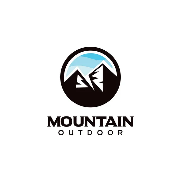 Logo Przygody Górskiej Mountain Outdoor Projektowanie Logo Turystyka Camping Ekspedycja — Wektor stockowy