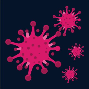 Covid-19. Corona Virüsü 2020. Wuhan virüs hastalığı, virüs enfeksiyonları önleme metodları logo sembolü