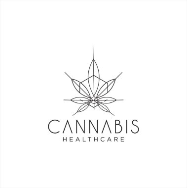 Antika cbd kenevir keneviri kenevir yaprağı tarım logosu Monoline tasarımı