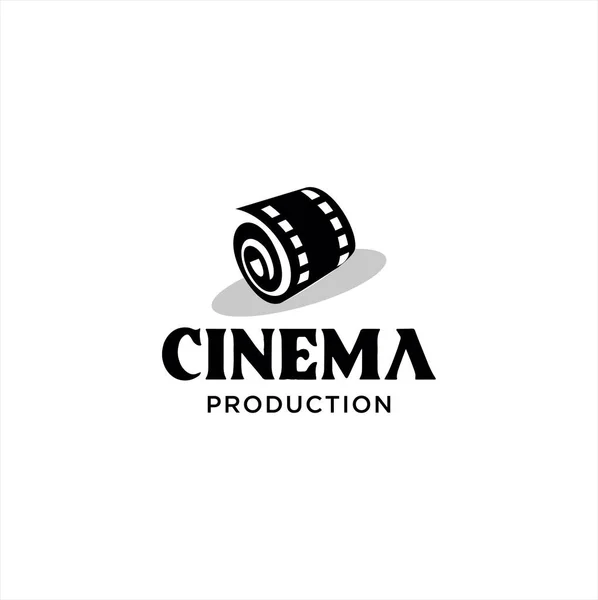 Kino Logo Film Emblem Vorlage Filmproduktion Logo Filmkamera Logo Vorlage — Stockvektor