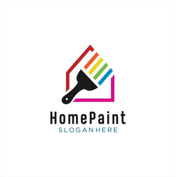 Logo Pintura Para Hogar Colorido Vector Diseño Diseño Logotipo Pintura — Archivo Imágenes Vectoriales