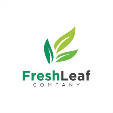 Soyut yeşil yaprak logosu vektör tasarımı. ekoloji, bahçe, bitki, organik doğa vektörü logosu tasarım ilham kaynağı