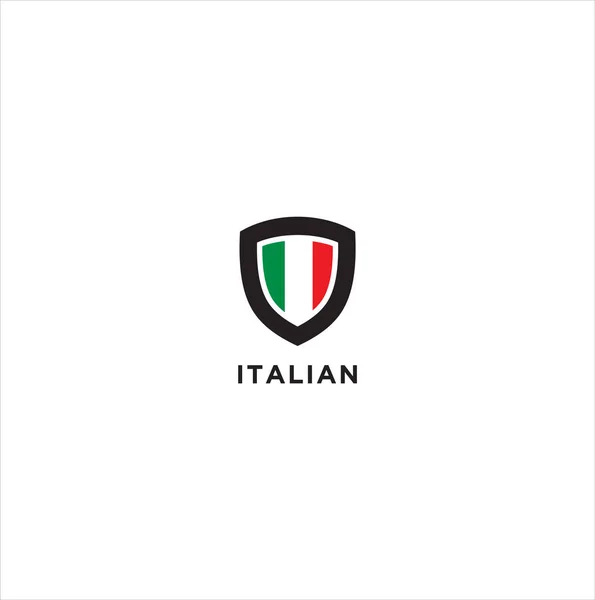 Italia Logo Desogn Shield Italy Logo Design Vector Hecho Italia — Archivo Imágenes Vectoriales