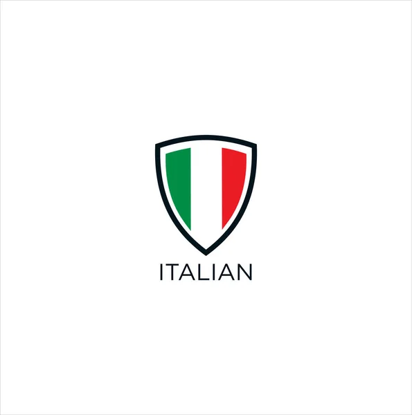 Italia Logo Desogn Shield Italy Logo Design Vector Hecho Italia — Archivo Imágenes Vectoriales