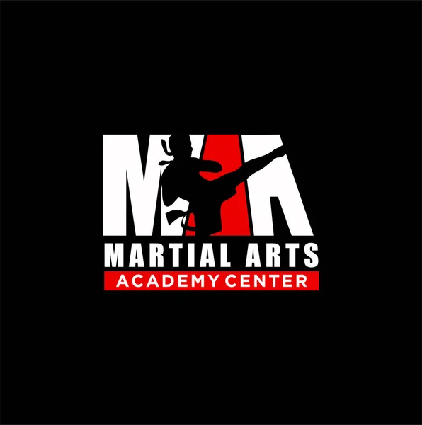 Martial Arts Logo Icon Design Vector Stock . Karate Logo Design . muay thai logo isolated . Figther Logo