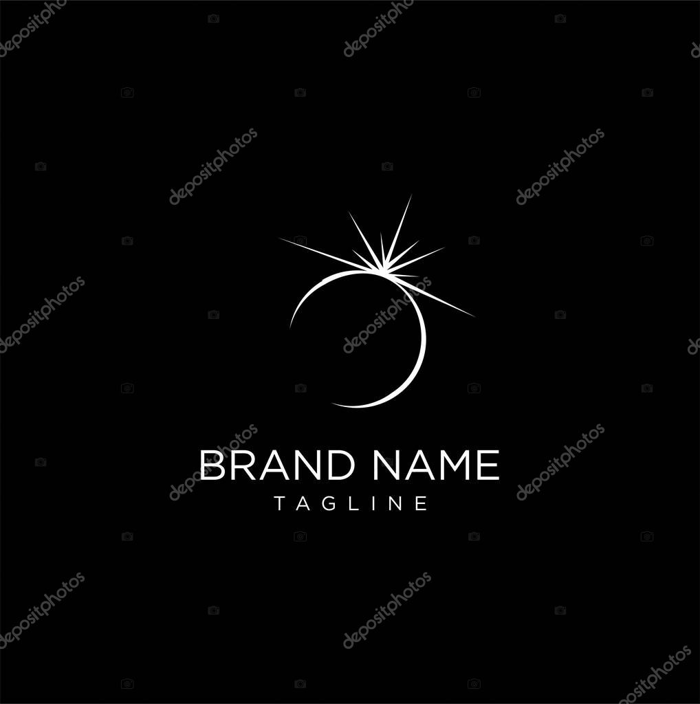 Dark Light Logo Icon Design Vector Stock . Light Logo Design Silhouette Template Vector Stock