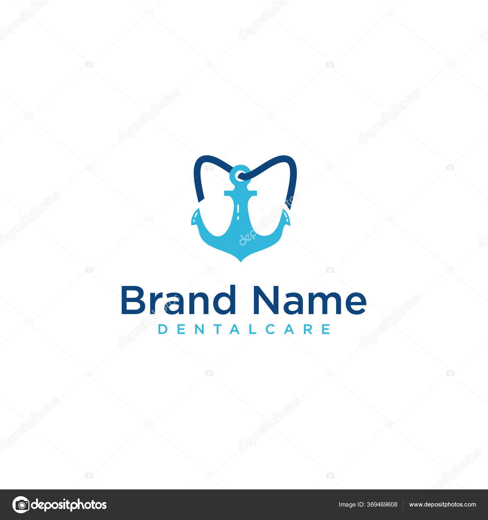 Anchor Dental Tooth Dentista Logo Icon Design Template Harbor Dental