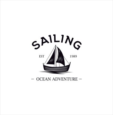Yelkenli Yat Logosu tasarımı siluet ilham basit. Antika Tekne Logosu Hippi Retro, Gemi Logosu Tasarımı, Gemi Logosu Tasarımı