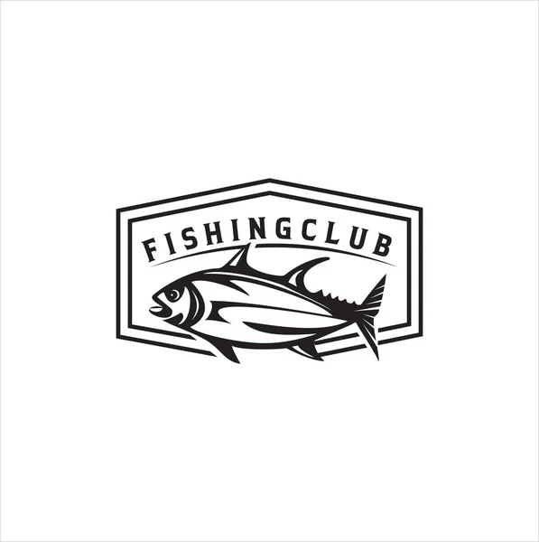 Retro Pesca Logo Clube Vetor Distingue Rótulos Emblemas Vintage Pesca —  Vetores de Stock