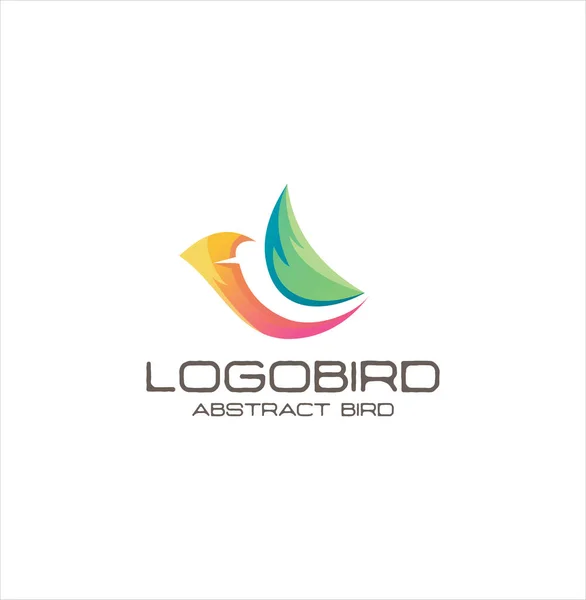 Abstract Bird Logo Design Creatief Bord Kleurrijke Vogel Logo Pictogram — Stockvector