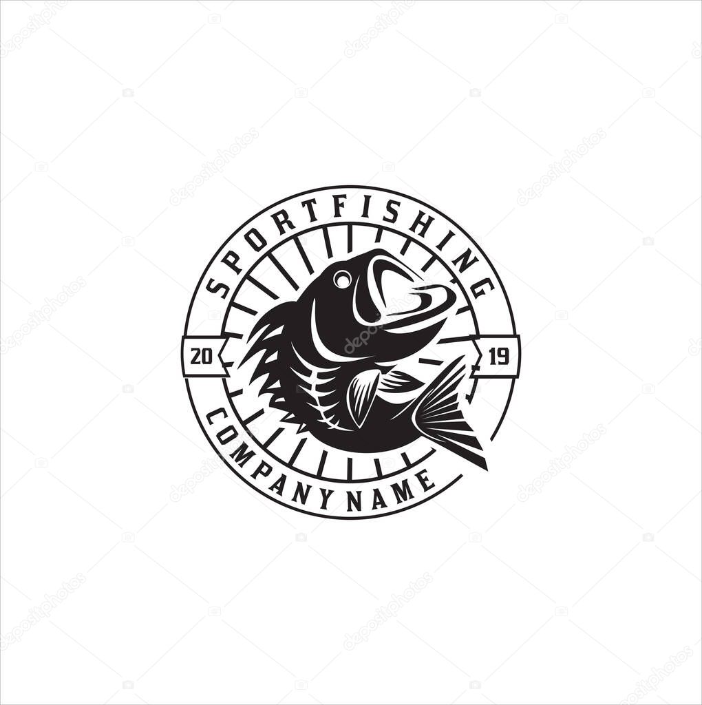 Download Retro Fishing Logo Club Vector Badges Labels Emblems Vintage Fishing Sport Club Logo Vector 369491078 Larastock