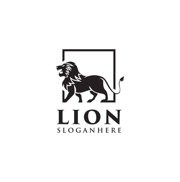 方狮王标志设计图解 狮子座Logo轮廓Icon向量群 — 图库矢量图片